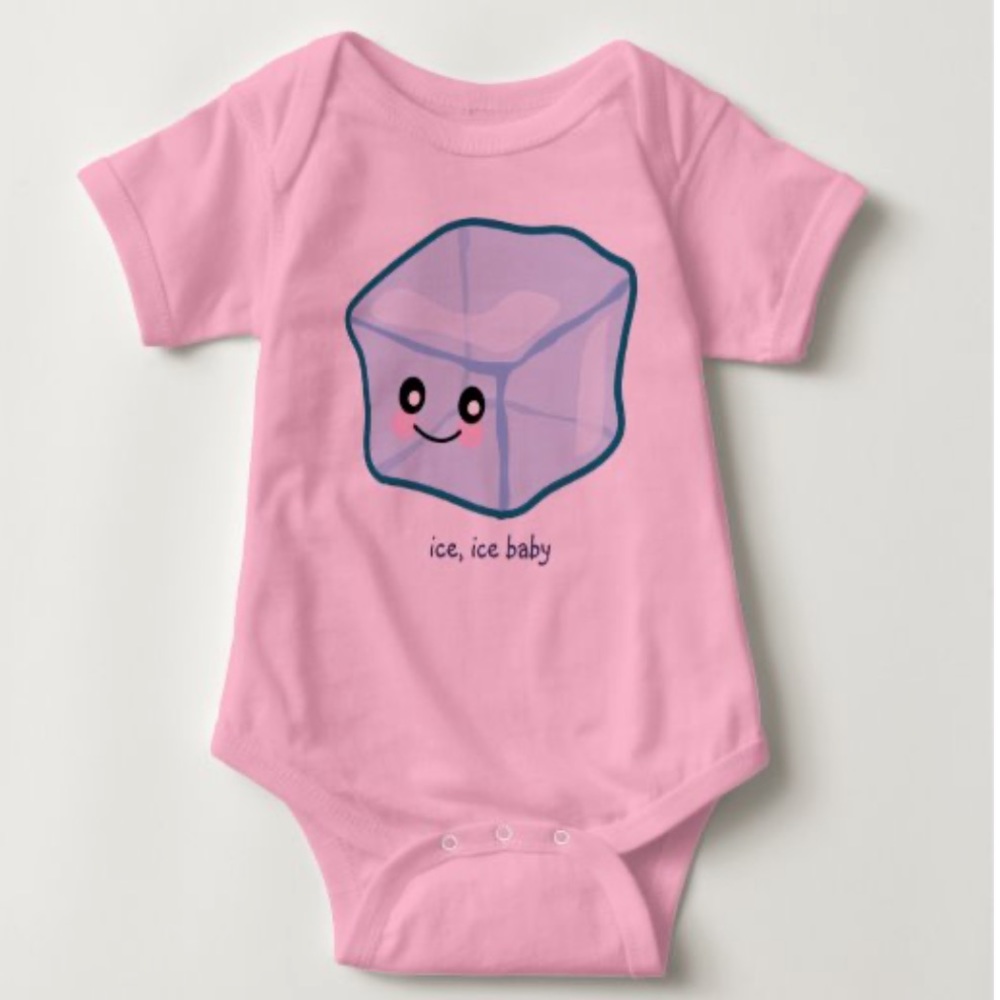 🧊 Pink Ice, Ice Baby Onesie Newborn